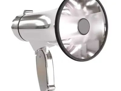 Metallic Megaphone Pro 3D model