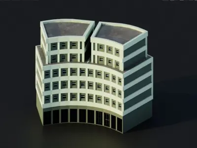 Pack City Crtoon  Low-poly 3D model