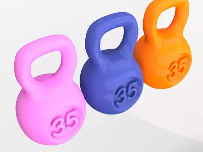 Kettlebell 3D Model  Fitness Training Equipment Free 3D print model