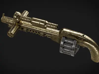 Constantine - Holy Shotgun Low-poly 3D model