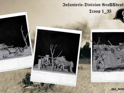 ww2 Infanterie Division Grossdeutschland Troop 1-35  3D print model