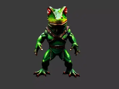 Iguana Man Low-poly 3D model buy
