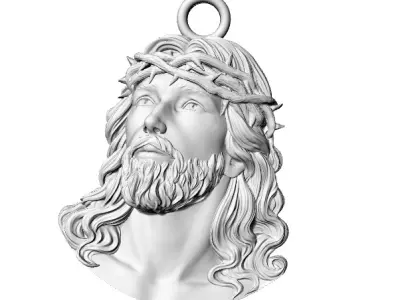  Jesus Face 3D print model