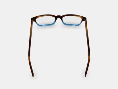Crane Eyeglasses in Eastern Bluebird Fade 3D model