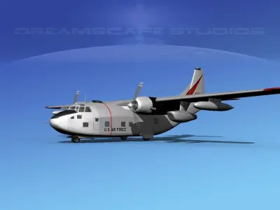 Fairchild C-123K Provider V10 3D model