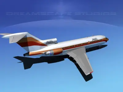 Boeing 727-100 PSA 2 3D model