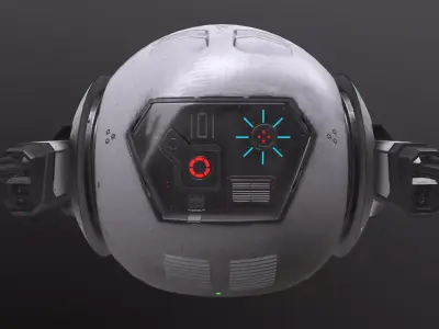 scifi drone Low-poly 3D model buy