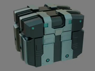 Sci-Fi Crate - Low Poly - Game Ready - PBR Low-poly 3D model