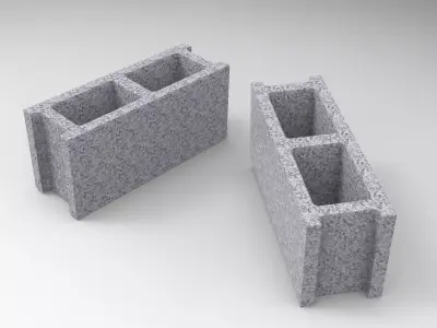Concrete Block Free 3D model purchase