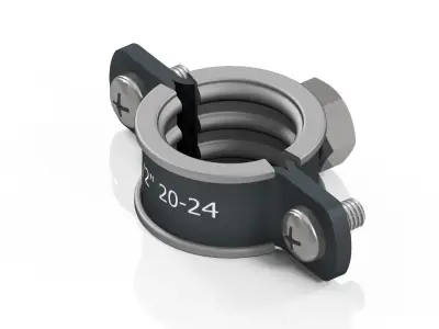 Pipe clamp Low-poly 3D model by 3DDigitalFiles