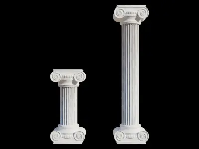 Ionic Column long and short 3D model