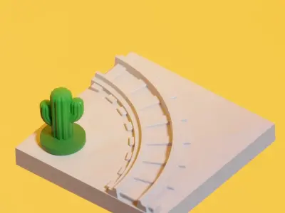Mini City - Rail Road Tracks 3D print model