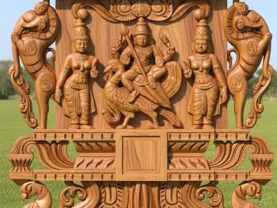 MURUGAN GOD KAVADI 3D RELIEF 3D print model