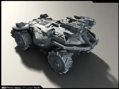 MX4-APC 3D Print futuristic armored vehicle 3D print model purchase