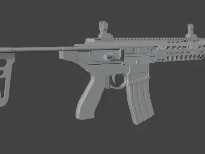 SIG MCX Low-poly 3D model