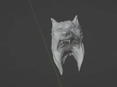 wolf headdress 3D model