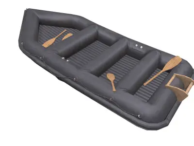 Rubber Boat Low-poly PBR Low-poly 3D model