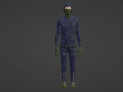 Soldier IV Low-poly 3D model