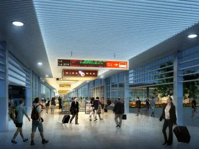 3Dmax fashion city commercial square building 434 3D model