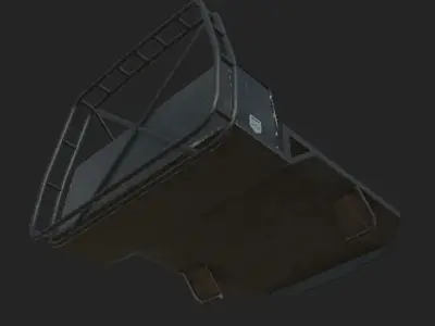 Low Poly Nissian GQ Patrol Flamin Tray 4x4 Truck Low-poly 3D model