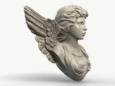 Winged Angel Bust 1 3D model