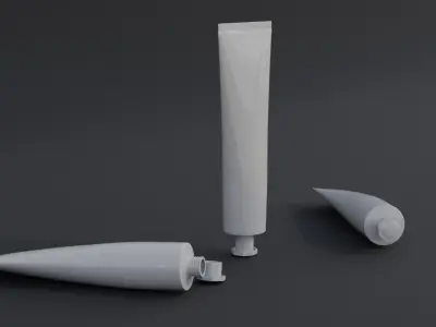 Hand Cream Laminate Tube Low-poly 3D model