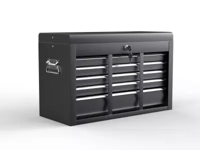 Portable Metal Tool Chest Cabinet 3D model