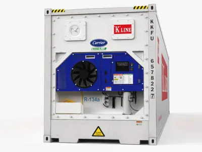 40ft K-LINE Container Reefer CARRIER 3D model