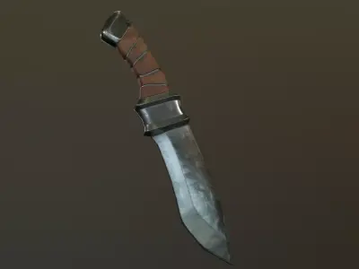 Fixed Blade Knife  Low-poly 3D model