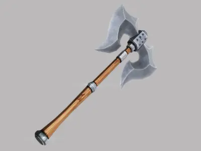 Two handed Axe 02 Low-poly 3D model