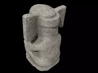 Aztec Precolumbian Statue 3D model