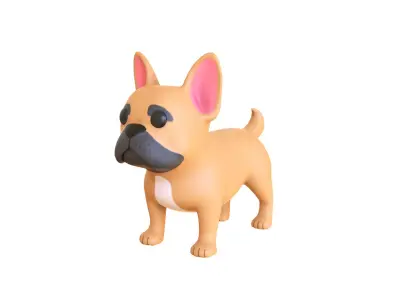 Cartoon Dog Animal 3D Model for Cartoon Characters Low-poly 3D model