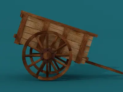 Old Wagon  3D model