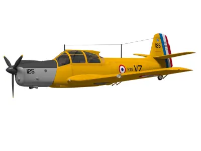 Morane-Saulnier MS770 Alcyon 3D model