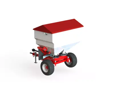 WG 0008 - Semi-mounted fertilizer 1000 kg 3D model