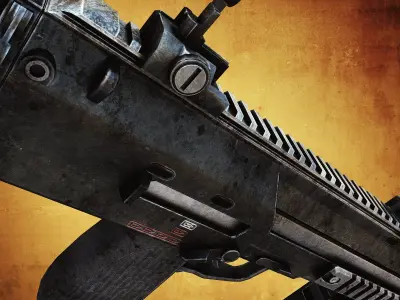 MP7 Submachine gun Low-poly 3D model purchase