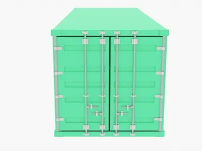 Cargo Container Low-poly 3D model from CGTrader