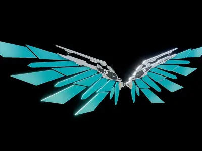 Robot Wings Low-poly 3D model buy