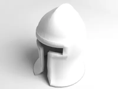 Medieval Helmet - Barbute 3D model