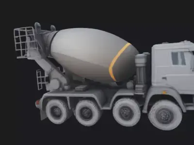 Concrete Mixer Truck 3D Model 3D model