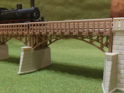 Wooden arch railway bridge 1-87 FDM 3D print model