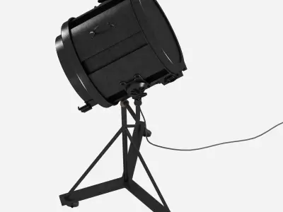 Iconic  Vintage Theater Stage Light Spotlight - Art Deco Ind 3D model