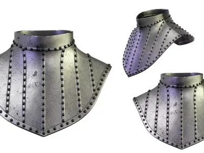 Breast Plate Low-poly 3D model