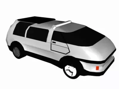 car 4 futuristic vehicle Free 3D model