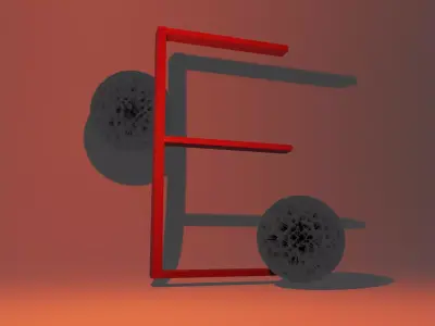 scifipewds letter e Free 3D model