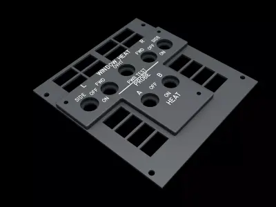 BOEING 737 OVERHEAD - WINDOW HEAT PANEL 3D print model