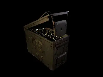 5 56 Ammo Box Low-poly 3D model