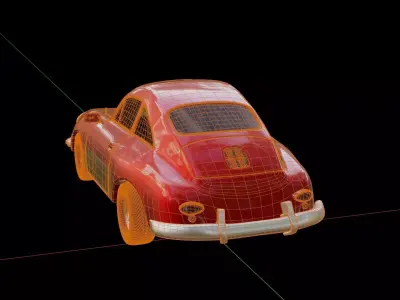 Porsche 356 Coupe 3D model by nickyreignz