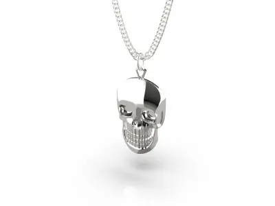 Skull pendant Halloween with moving part 3D print model