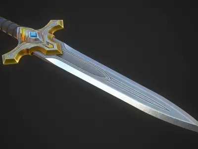 Dagger A6 Low-poly 3D model